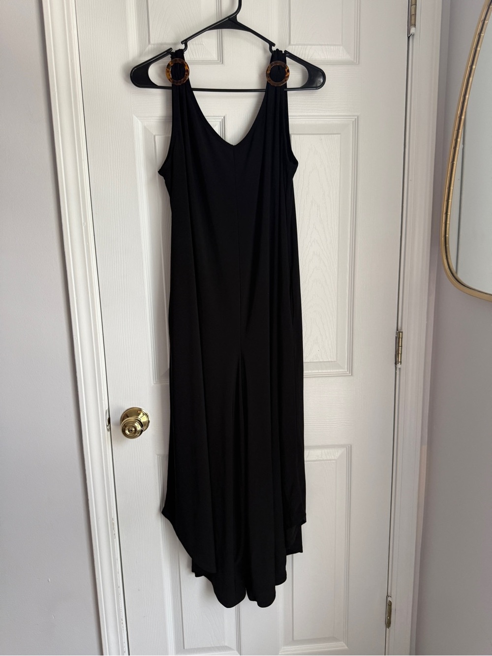 Sami & Jo Fit & Flare Jumpsuit | V-Neck Sleeveless Stretch Knit w/ Pockets